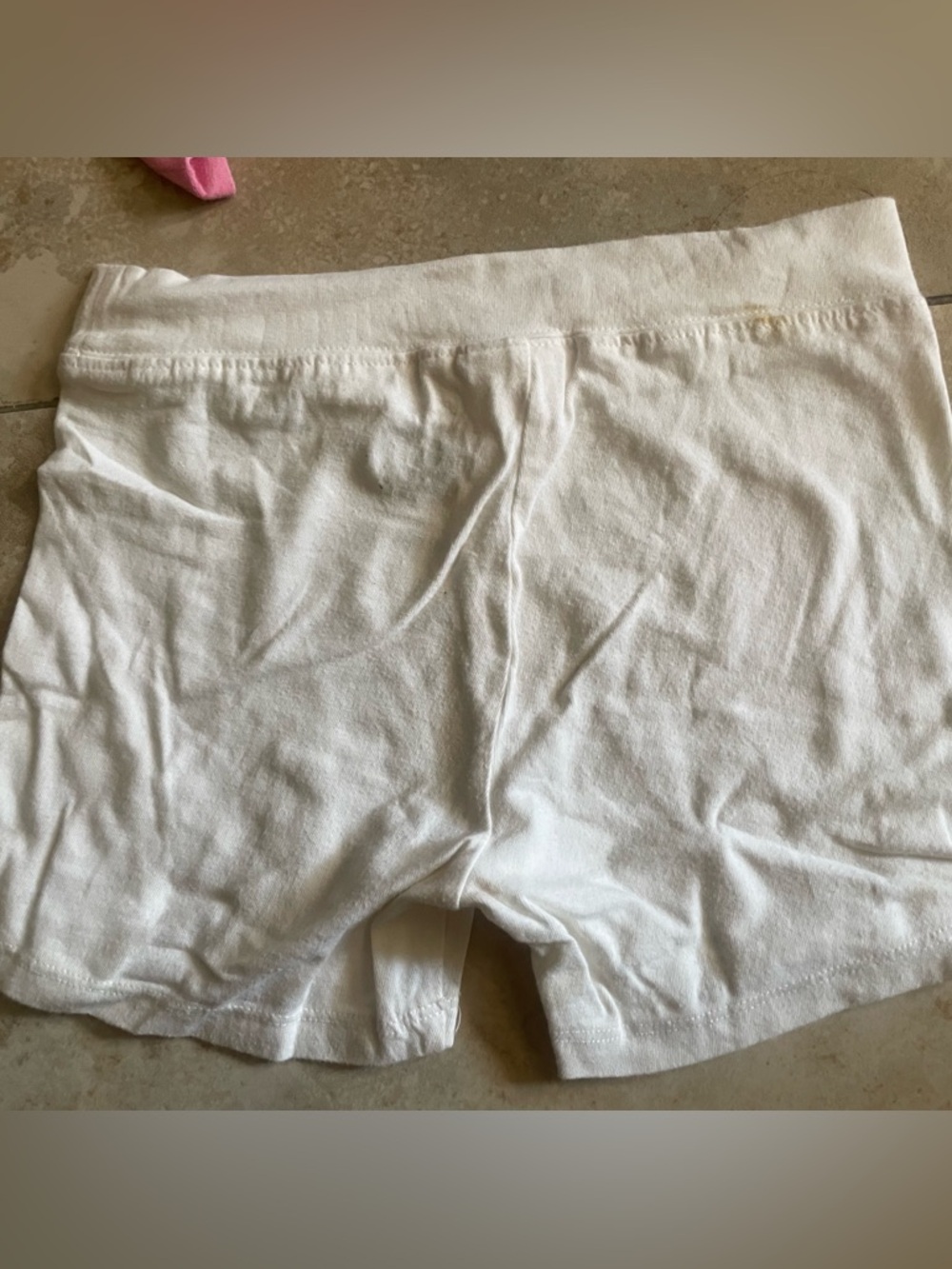 SO White Cotton Boxer Shorts for girls